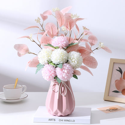 Pink n White Silk Flower Bouquet