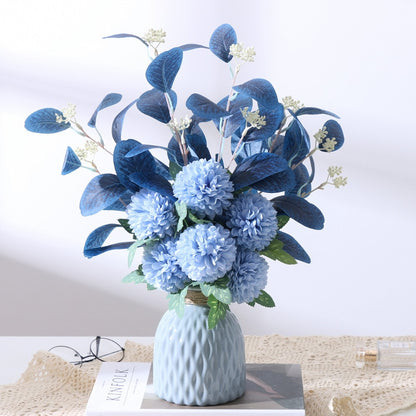 Blue Silk Flower Bouquet