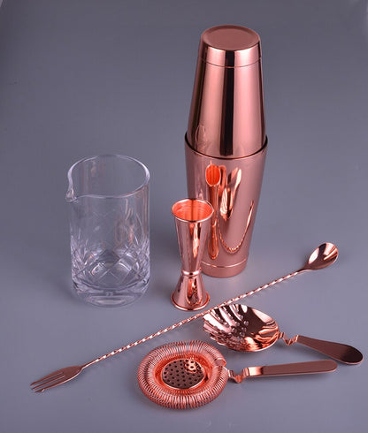 Cocktail Mixologist Kit - Copper Version 6 Piece Bar Set