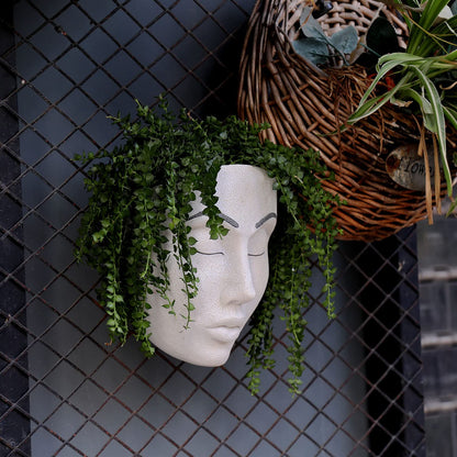 Face-Shaped Wall Garden Pot