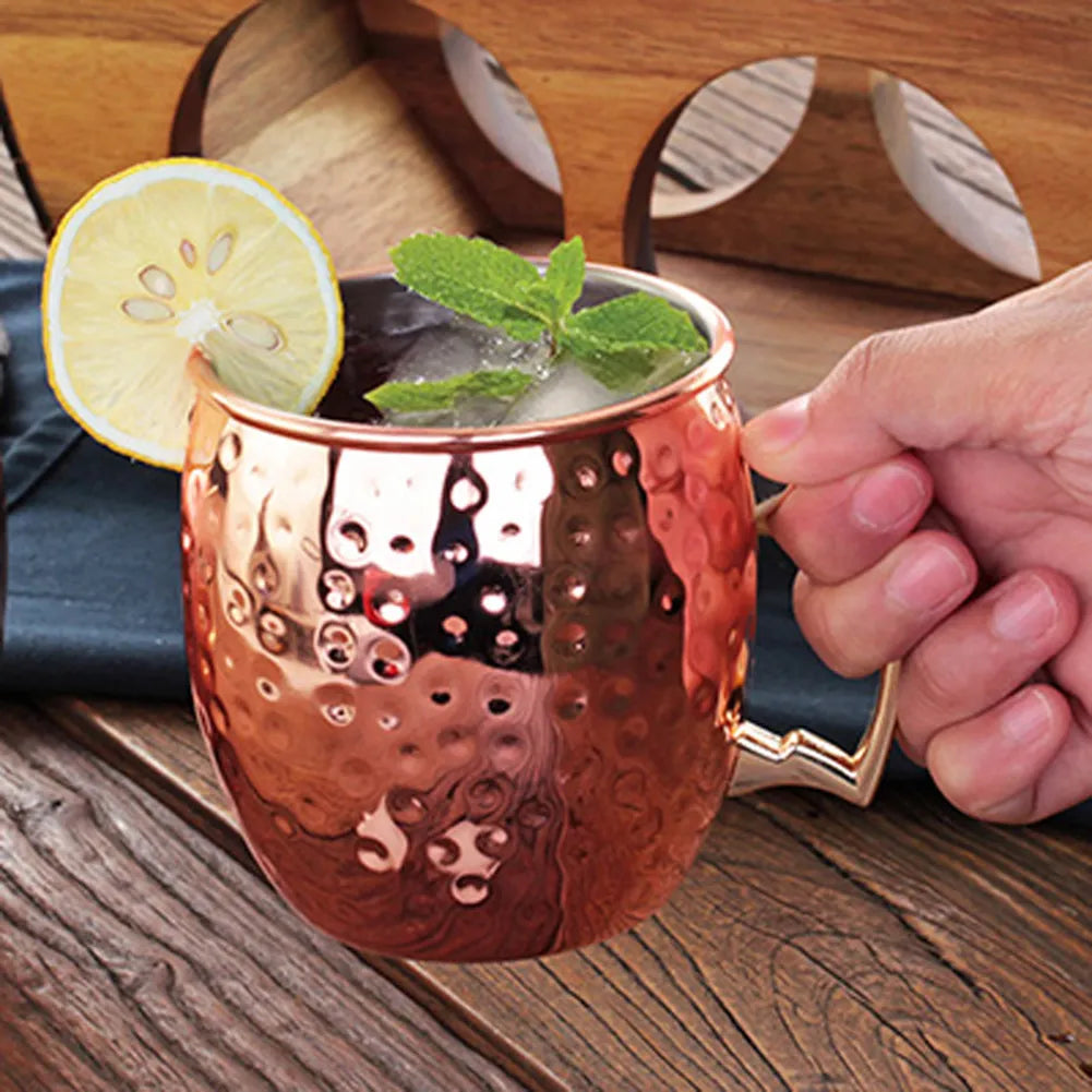 Hammered Moscow Mule Mugs - 4Pcs