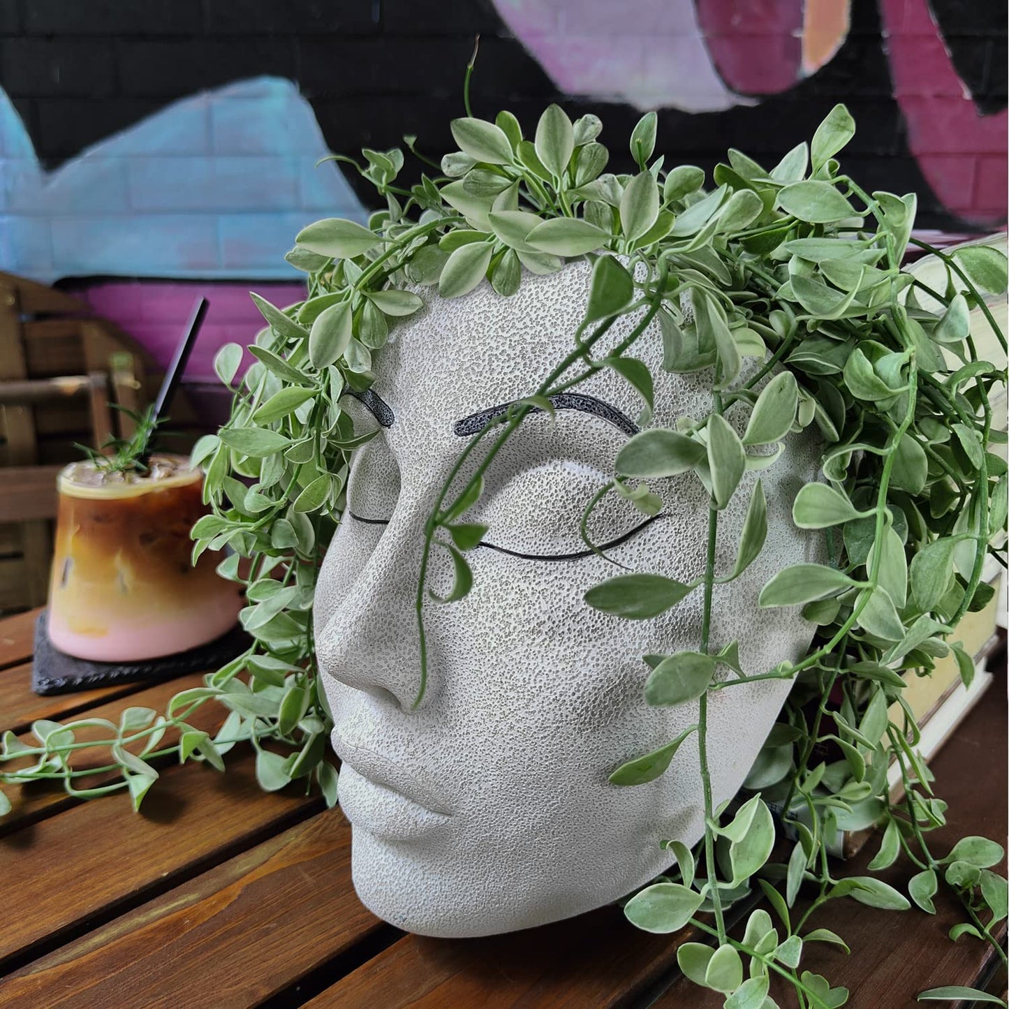 Face-Shaped Wall Garden Pot
