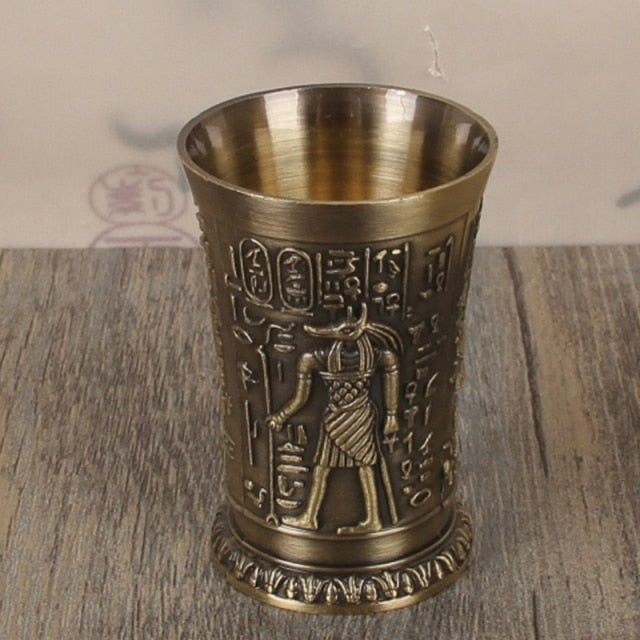 Bronze Shot Glass Set - Ancient Egypt