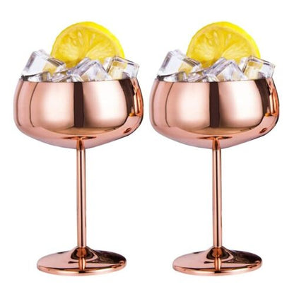 Modern Rose Gold Coupe Champagne Glass - 2pieces